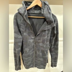Lululemon Full Zip Scuba hoodie. Black camo